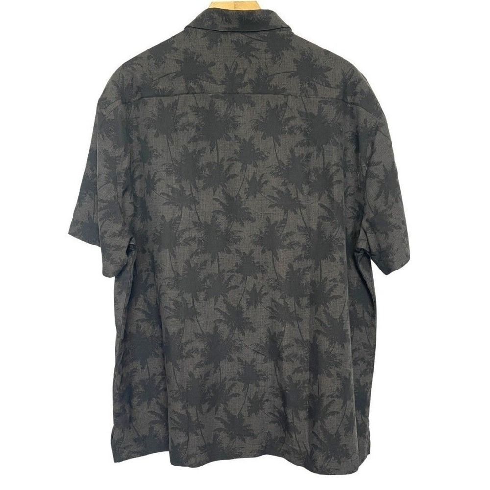 Nat Nast Silk Blend Shirt Camp Short Sleeve Mens XL Brown Palm Print Tropical - Picture 5 of 11